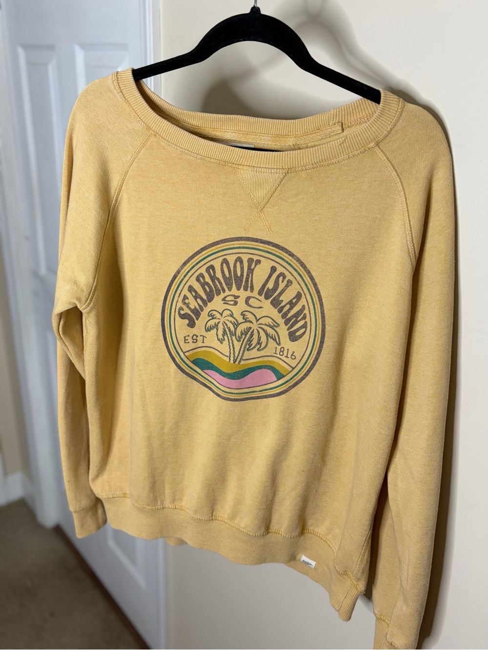 Mustard  Seabrook Island Crewneck Sweatshirt #1385